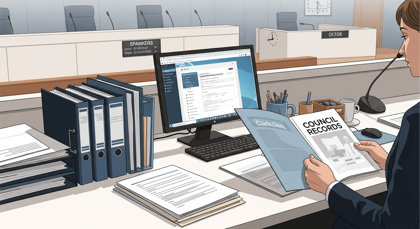 Meeting management records illustration